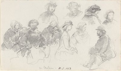 船上の乗客、19 世紀後半。 作： Eugene Louis Boudin