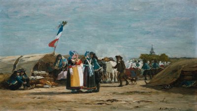 フィニステーレ、ブルターニュの巡礼 作： Eugene Louis Boudin