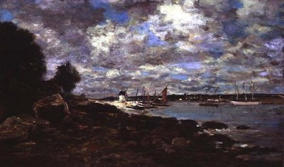 プルーガステル・ダウラス（油彩・キャンバス 作： Eugene Louis Boudin