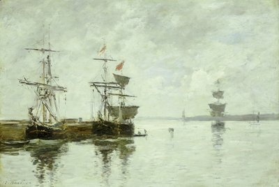 ポートシーン、1880年頃 作： Eugene Louis Boudin