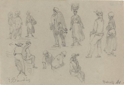 地方の人物、19世紀後半。 作： Eugene Louis Boudin