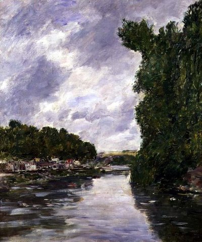 アベビル付近の川 作： Eugene Louis Boudin