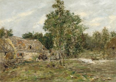 サンセネリー、ミル、c.1890-92 作： Eugene Louis Boudin