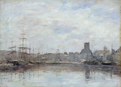 9月の朝フェカンの港 作： Eugene Louis Boudin
