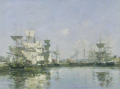 ドーヴィルの洗面器、1880〜85年頃 作： Eugene Louis Boudin