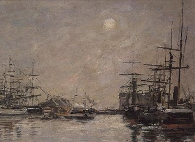 ルアーブル、バールの盆地 作： Eugene Louis Boudin