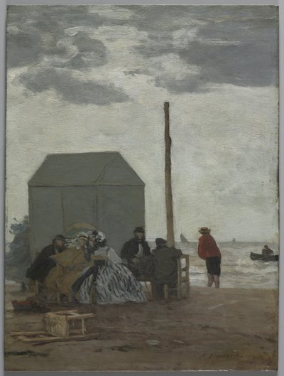 ドービルのビーチ 作： Eugene Louis Boudin