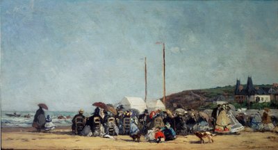トルヴィルのビーチ 作： Eugene Louis Boudin