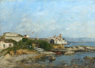 1893年フランス、アンティーブの要塞 作： Eugene Louis Boudin