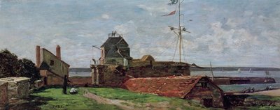 ルアーヴルのフランソワイルタワー、1852年 作： Eugene Louis Boudin