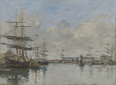 ルアーブルの港、1885-90年 作： Eugene Louis Boudin