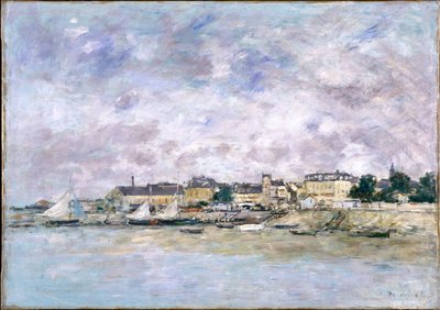 ポート、トルヴィル、1886 作： Eugene Louis Boudin