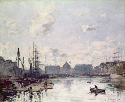 貿易港、ルアーブル、1892 作： Eugene Louis Boudin