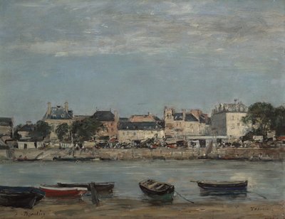 トルヴィル港、1888年から95年頃 作： Eugene Louis Boudin