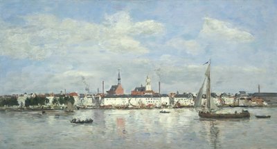 アントワープの埠頭 作： Eugene Louis Boudin