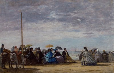ビーチ、1864 作： Eugene Louis Boudin