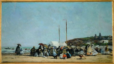 トゥルーヴィルのビーチ 作： ユージン・ルイ・ブーダン