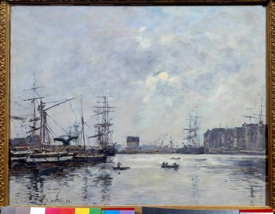 ルアーブル港のバーの水盤。ウジェーヌ・ルイ・ブダン（1824-1898）の絵 作： Eugene Louis Boudin