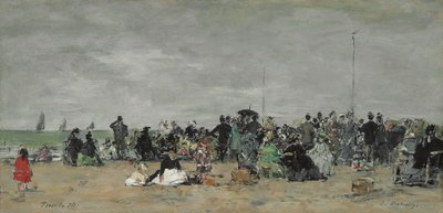 トルビルビーチ、1874 作： Eugene Louis Boudin