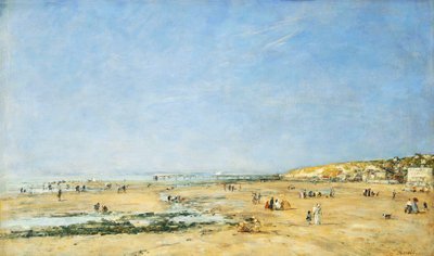 トゥルーヴィル、ビーチの全体像。トルヴィル、ビーチの全景、1890 作： Eugene Louis Boudin