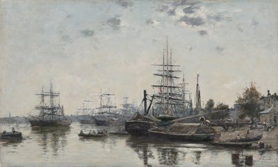ケ・デ・シャルトロンからボルドーを望む 作： Eugene Louis Boudin