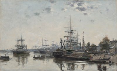 ケデシャルトロンからのボルドーの眺め、1874年。 作： Eugene Louis Boudin