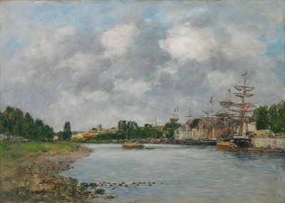 サンヴァレリーシュルソンム港の眺め、1891年。 作： Eugene Louis Boudin