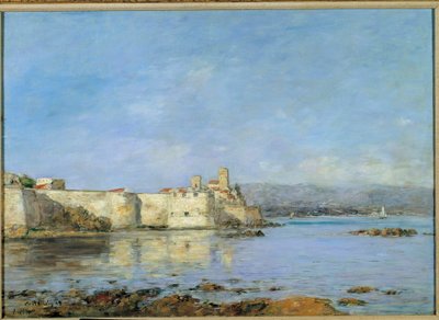 アンティーブの港の眺め ウジェーヌ・ルイ・ブダン（1824-1898）の絵画 1893年 日。0.46 x 0.66 m パリ、オルセー美術館 作： Eugene Louis Boudin