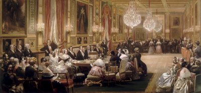 1843年9月4日、シャトーデュでギャラリーデギーズでのコンサート 作： Eugene Louis Lami