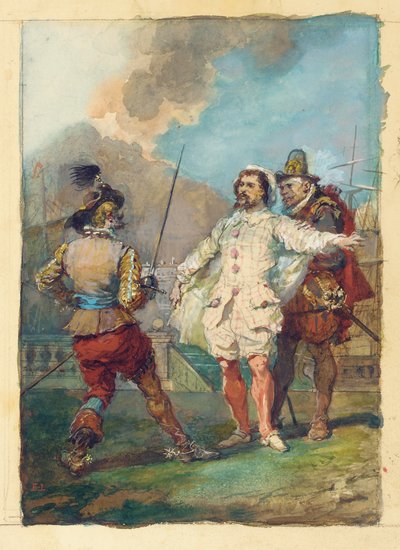 モリエール後の「Les Fourberies de Scapin」 作： Eugene Louis Lami