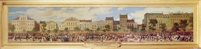 国家警備隊のレビュー、フィエスキの攻撃、1835年7月28日 作： Eugene Louis Lami