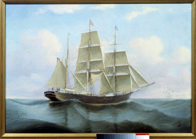 Le mansart, long mail fecampois ユージン・ペティの絵画（19世紀） 1876年 Fecamp, Museum of Newfoundland 作： Eugene Petit