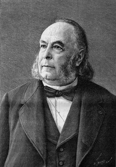 フランスの化学者エドモンド・フレミー（1814-1894）の肖像（Eug.Pirouの写真より）。2月10日付「La Nature: revue des sciences and de leurs applications aux arts et a l