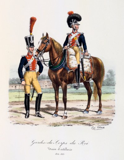 キングのボディーガード、砲兵列車、1814-15 作： Eugene Titeux