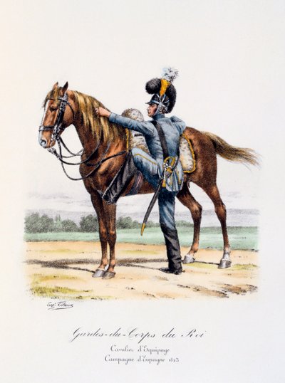 キングのボディガード、クルーライダー、スペインキャンペーン、1823 作： Eugene Titeux