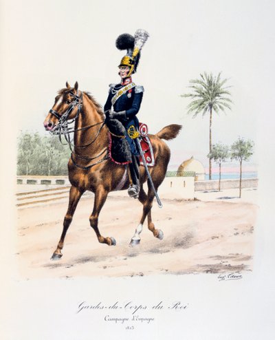 キングのボディガード、スペインキャンペーン、1823年、c1814-1830 作： Eugene Titeux