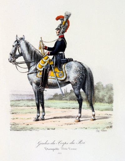 キングのボディガード、トランペッターの小さな衣装、1815 作： Eugene Titeux