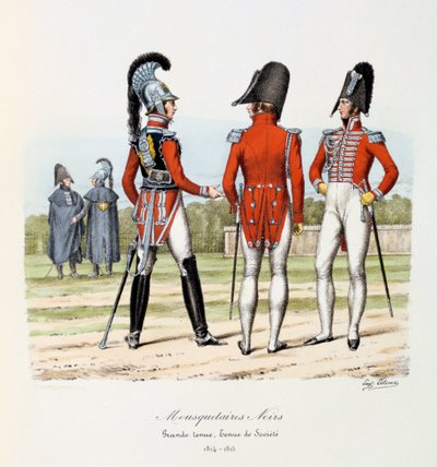 黒の銃士、グランデテヌとテヌドソシエテ、1814年〜15年 作： Eugene Titeux
