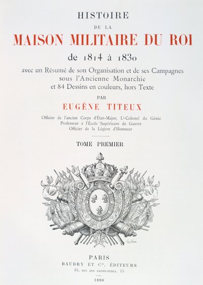 タイトルページ、1814-1830 作： Eugene Titeux