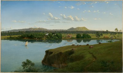 湖の向こうからのプルンベテ 作： Eugene von Guérard