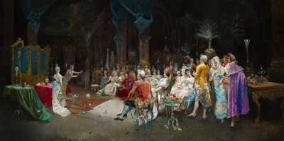 宮殿の魔術師 - ルーカス ヴィラアミル、エウヘニオ (1858-1919) - 1894 - キャンバスに油彩 - 55x110 - カルメン ティッセン美術館、マラガ 作： Eugenio Lucas Villaamil