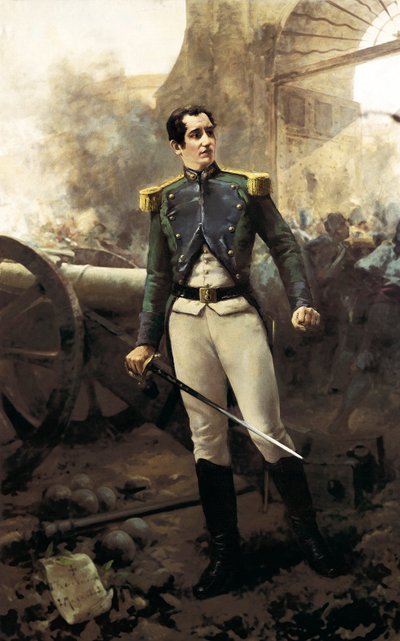 ペドロ ベラルデと聖ヨハネの肖像 (1779-1808)、スペインの軍人、1808 年 5 月 2 日 (キャンバスに油彩) 作： Eugenio Oliva y Rodrigo