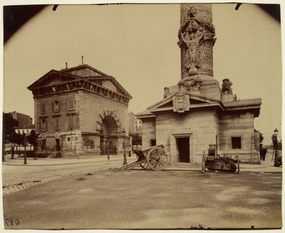 旧王座の関所（料金所パビリオンと柱） 作： Eugène Atget