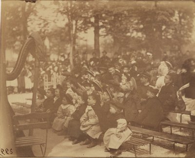 ギニョール、ルクセンブルグガーデン 作： Eugène Atget