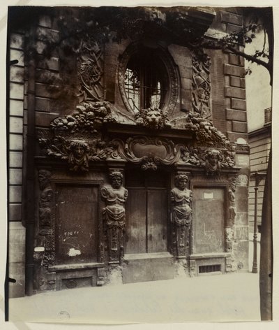 Hôtel de Fieubet or Hôtel de la Valette（現在は個人経営、マシヨン）、2 bis quai des Celestins、4区、パリ（Albumen print 作： Eugène Atget