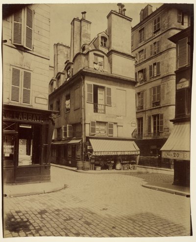 アベイ通りのコインと枢機卿の家 作： Eugène Atget