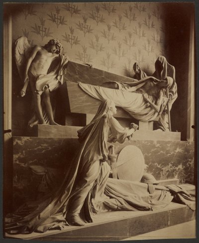 ノートルダム寺院、ピガールによるアンリ・クロード・ダルクールの墓 作： Eugène Atget