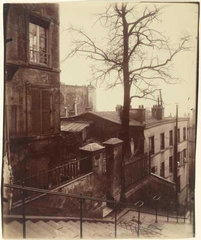 階段、モンマルトル、1921年。 作： Eugène Atget
