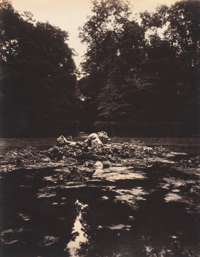 ベルサイユ、エンケラドゥスの噴水 作： Eugène Atget