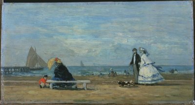 トルービルのビーチ 作： Eugene Louis Boudin